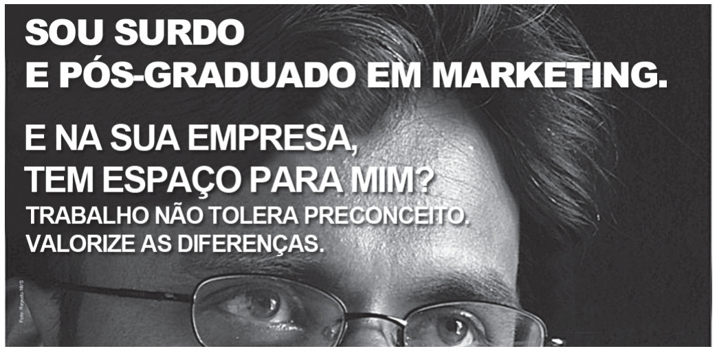 Texto III - Ilustração "Sou surdo e pós-graduado em marketing"