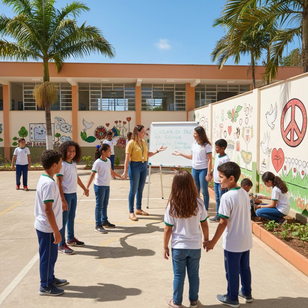 Imagem do tema Estratégias para promover a cultura de paz e prevenir a violência nas escolas brasileiras