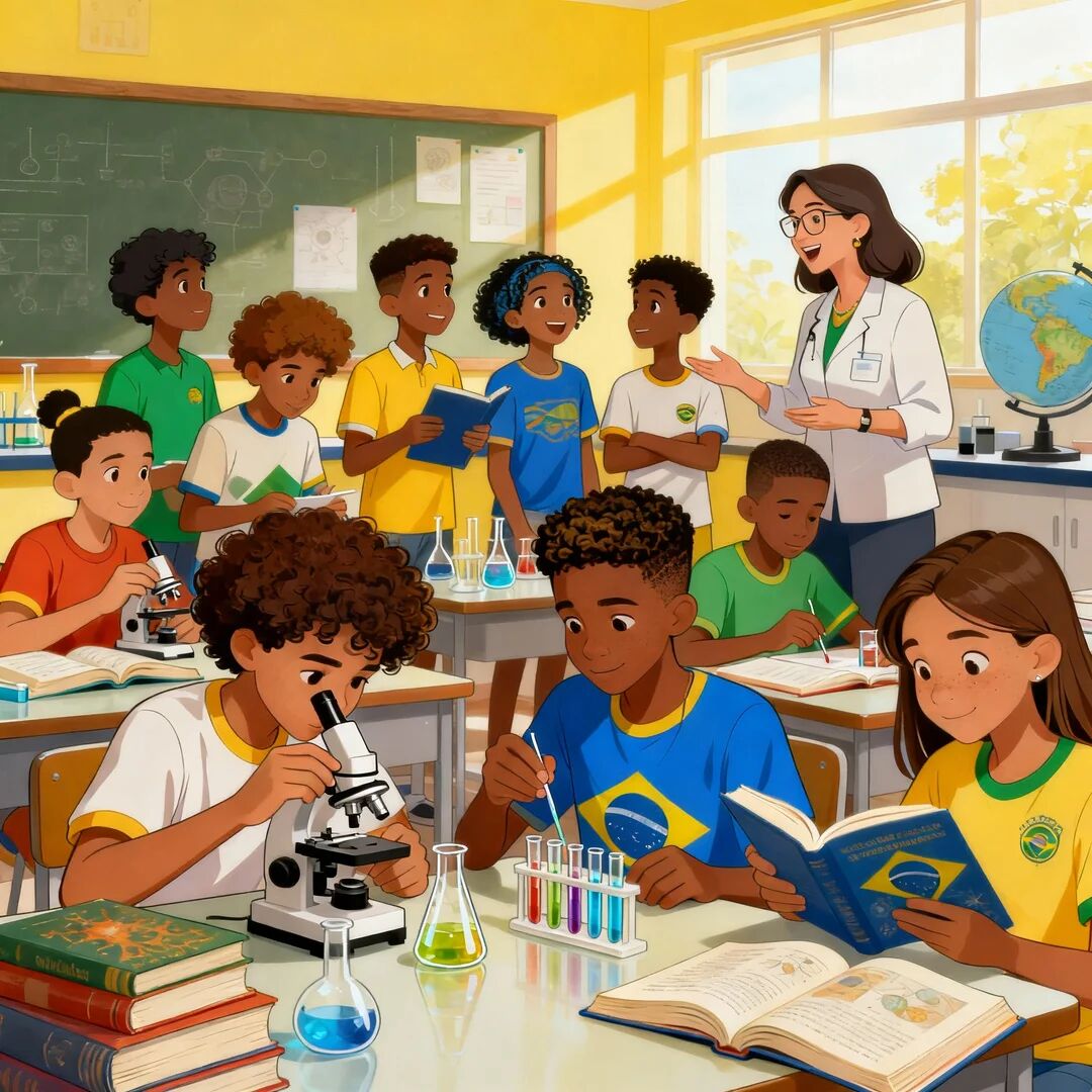 Imagem do tema Medidas para aprimorar o letramento científico de crianças e jovens no Brasil